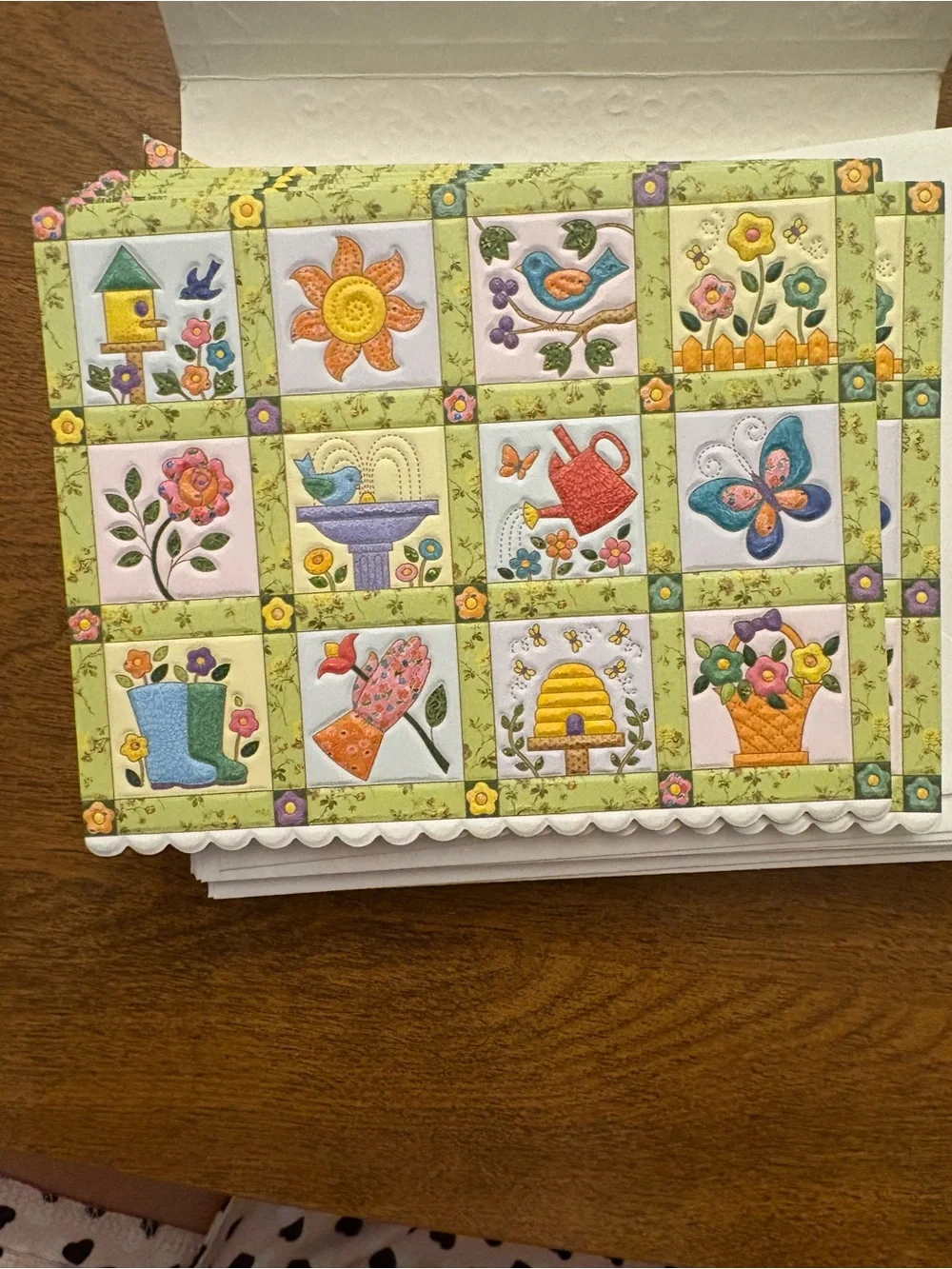 Floral Garden Note Cards - Multicolor Pocket Set